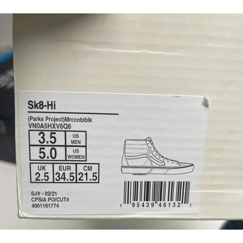 Vans Sk8 Hi‎ Parks Project Leave It Better Than You Found It Women 5 Sneakers
